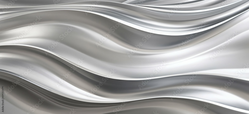 Poster fluid metallic waves design. generative ai