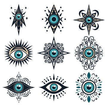 Decorative Evil Eye Vectors