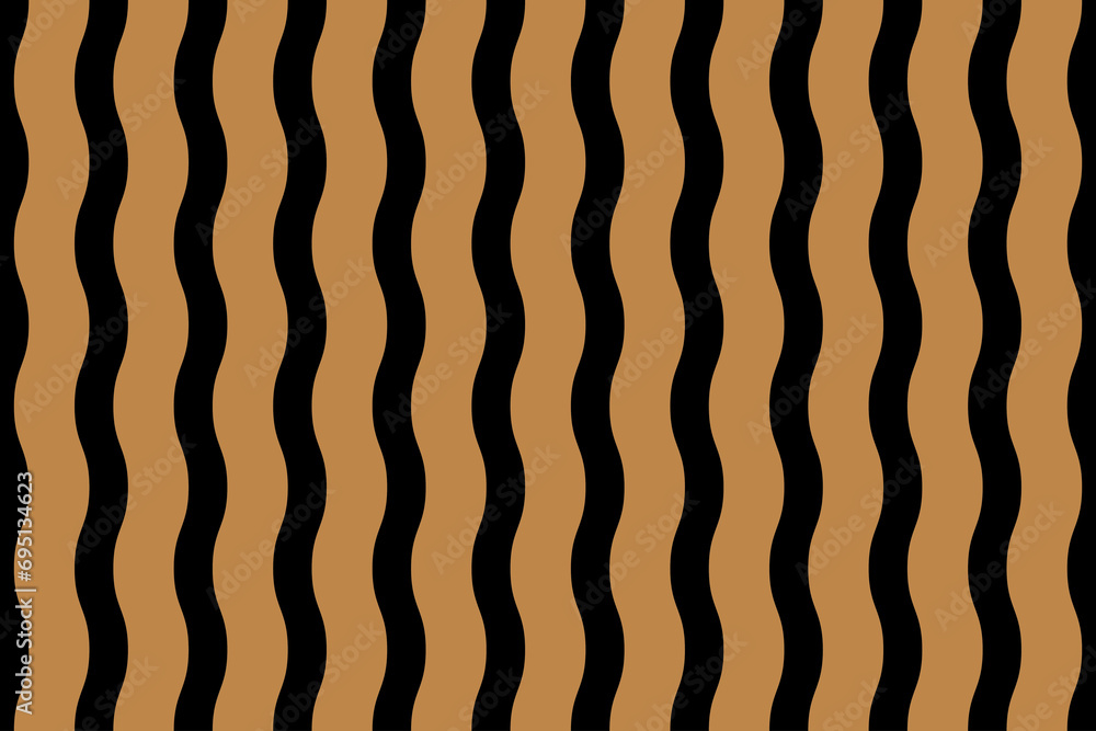 Poster geometric of pattern vector. design smooth zigzag stripes gold on black green background. design pri