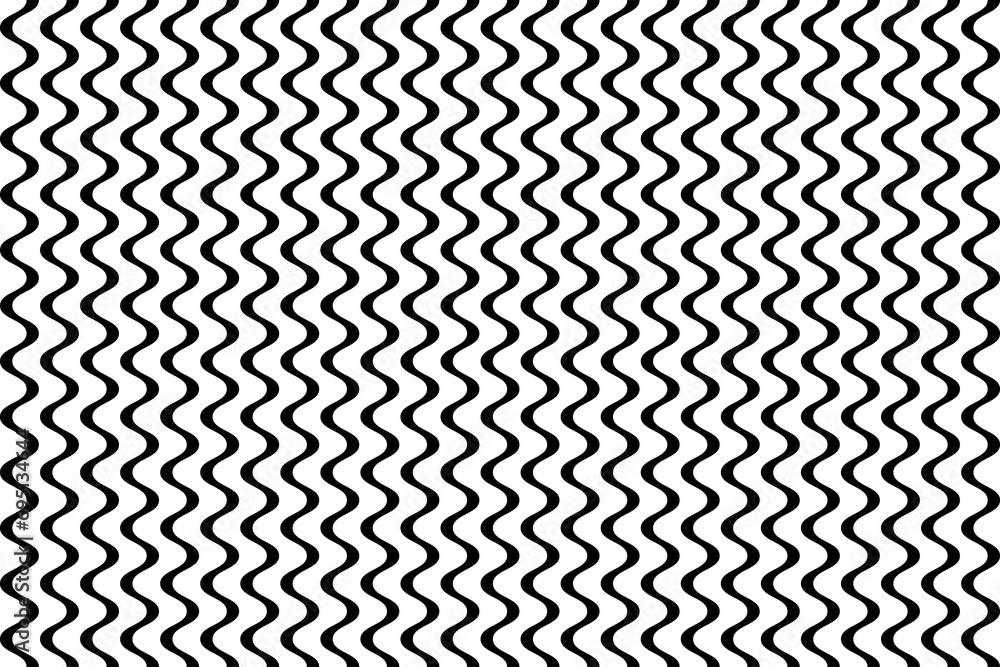 Poster geometric of pattern vector. design smooth zigzag stripes black on white background. design print fo