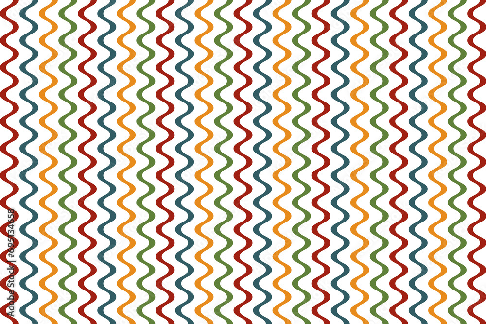 Poster geometric of pattern vector. design smooth zigzag stripes colorful on white background. design print