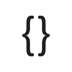 Bracket icon. Web element. graphic design. simple icon for websites, web design on white background..eps