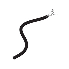  fiber optic cable icon. flat siple illustration on white background..eps
