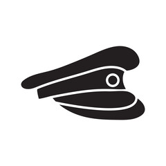 police cap vector simple flat illustration on white background..eps