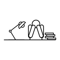  work stress icon. disorder of people icon. flat iconn for web design, mobile app..eps