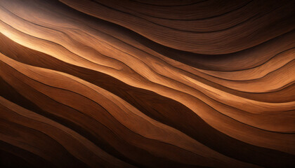 organic wooden waves texture, a rich brown backdrop with intricate details for versatile design use