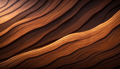 organic wooden waves texture, a rich brown backdrop with intricate details for versatile design use