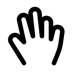 Hand Up Line UI Icon