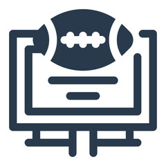 Dynamic Ads Vector Icon Illustration for American Football Big Game Excitement