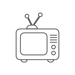 Old Tv Icon. Web element. linner illustration, simple icon for websites, on white background..eps