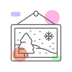 Winter photo icon