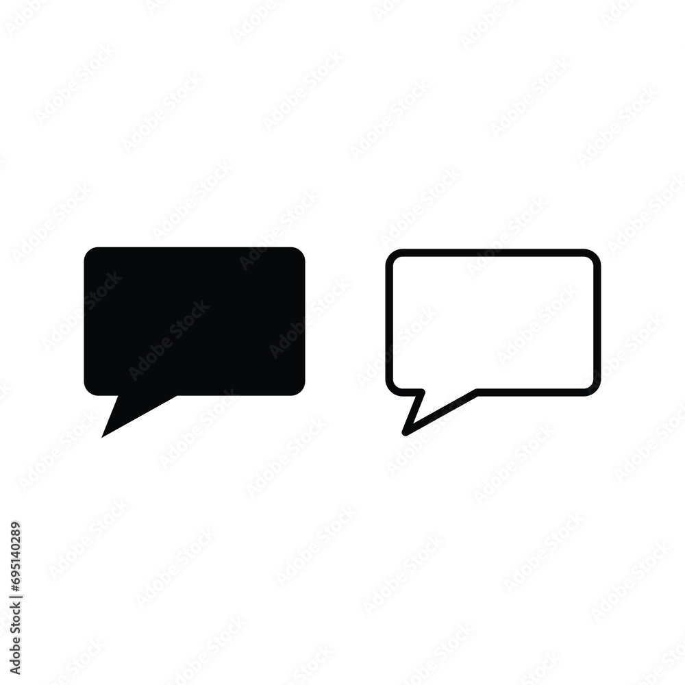 Aufkleber bubble messages icon. thin line icon for website design simple illustration on white background..eps