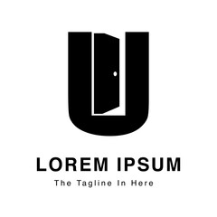 open door logo combined letter U