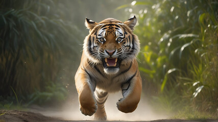 tiger's attack, Realistic images of wild animal attacks