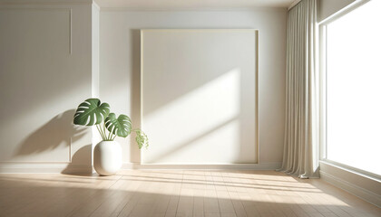 Minimalist Interior with Plant and Natural Light