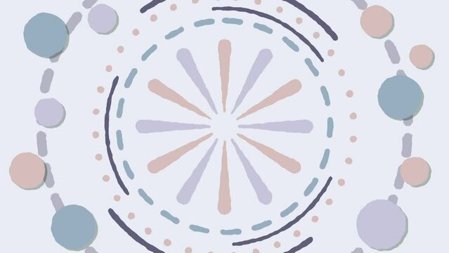 丸くてかわいいシェイプモーション背景_ループ