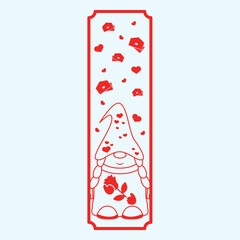 Valentine Candle Gnome SVG