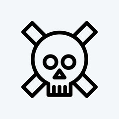 Icon Dangerous. suitable for Security symbol. line style. simple design editable. design template vector. simple illustration