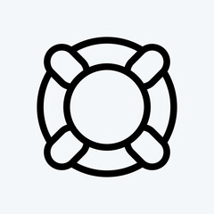 Icon Lifesaver. suitable for Security symbol. line style. simple design editable. design template vector. simple illustration