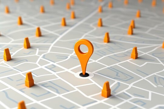 pin location icon for navigation or map, Generative Ai