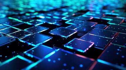 Blockchain technology abstract background