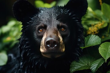 
In the vibrant tropical forest, a dynamic 4K Ultra HD documentary showcases the dynamic wildlife focus, revealing the detailed life of an Asian black bear as it navigates its lush and exotic habitat.
