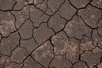 Wall texture soil dry crack pattern of drought lack of water of nature brown old broken background.