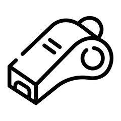whistle Line Icon