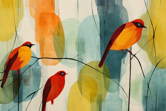 Colorful birds.