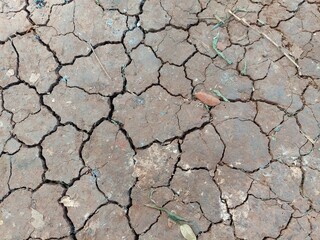 Brown dry soil or cracked ground texture background.