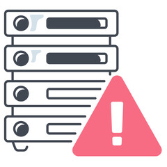 Server Warning Icon - obrazy, fototapety, plakaty