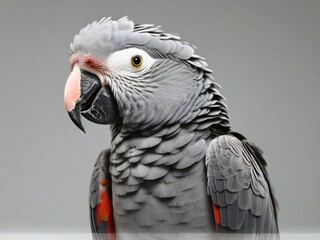 Obraz premium grey parrot portrait