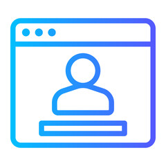 log in gradient icon