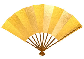 リアルな質感の金扇子