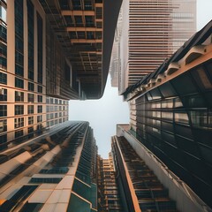 A surreal cityscape where buildings defy gravity3
