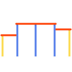 Hanging Poles Kids Playground Illustration