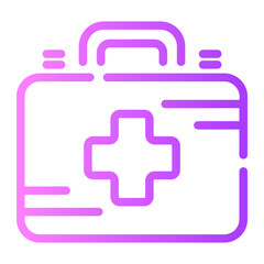 first aid kit Line Gradient Icon