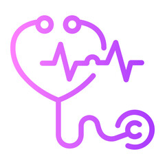 stethoscope Line Gradient Icon