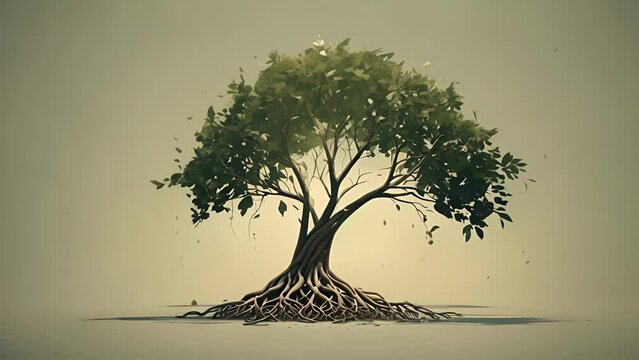 A compassionate character with a humble personality, expressing empathy through gentle touches and understanding facial expressions. minimal 2d animation Psychology art concept