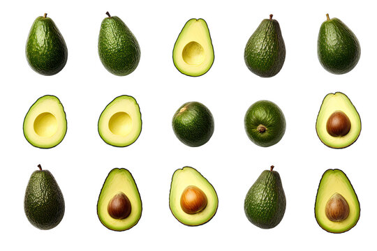 avocados isolated on isolated background