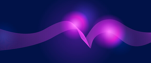 Purple violet and blue vector abstract modern technology background with glowing line. Suit for poster, banner, brochure, corporate, website