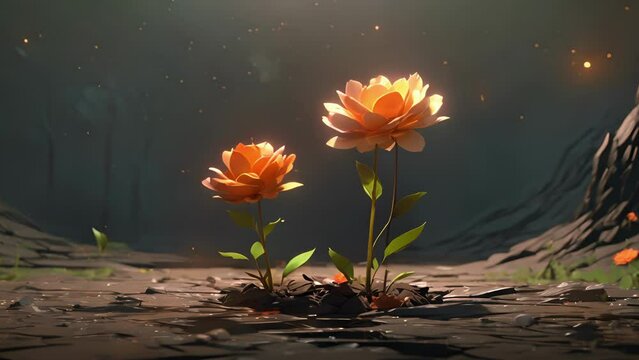 A seed of intention blooms into a selffulfilling prophecy as a persons thoughts manifest into reality. minimal 2d animation Psychology art concept