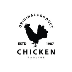 Fototapeta na wymiar Chicken logo farm animal livestock chicken farm design fried chicken restaurant