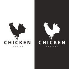 Chicken logo farm animal livestock chicken farm design fried chicken restaurant - obrazy, fototapety, plakaty