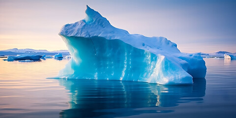 Iceberg in the middle of the ocean