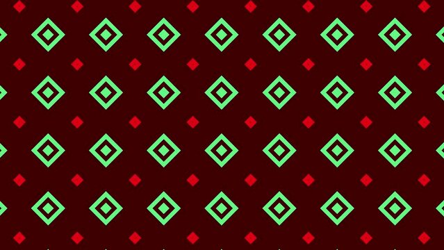 seamless geometric pattern with squares red and green color