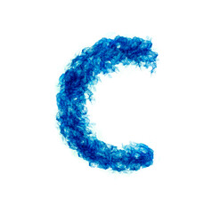 English letters blue Flame