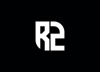 Monogram Letter RZ Logo Design vector template