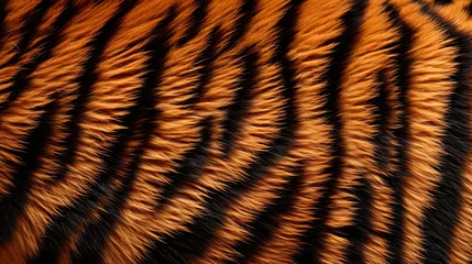 Zelfklevend Fotobehang a tiger skin texture © paisorn