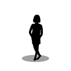 Kids silhouette stock vector illustration